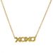 Trendy Ins Style Gold Brass Smooth Bubble Like LOVE MAMA XOXO Pendant Necklace Fashionable_ipsvogv.com