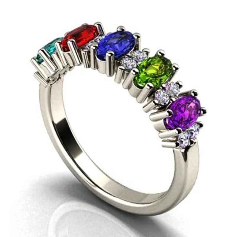 Cao Shi's ins style bracelet is a minimalist geometric colored zircon ring for women's fashion colored diamond earrings_ipsvogv.com