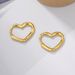Unisex Copper Plated Real Gold Heart Earrings Versatile Light Luxury Temperament Atmospheric Female High Grade Earrings Niche_ipsvogv.com