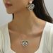 Hip Hop Women's Necklace Small and Popular Devil's Eye Set with Diamond Design Earrings, Long Chain_ipsvogv.com