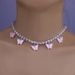 popular butterfly necklace simple chain rhinestone fashion clavicle chain necklace all-Match Jewelry necklace_ipsvogv.com