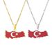 hot selling Turkish map pendant stainless steel necklace oil drop map geometric ethnic style jewelry_ipsvogv.com