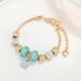 New Panjia Gold Love Beads Colorful Clover Pendant Live Jewelry Bracelet_ipsvogv.com