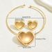 Women’s Jewelry Set Fashion Sweet And Fresh Ladies' Heart Necklace Earrings Niche Geometric Round Collar Design Clavicle Chain Versatile Earrings_ipsvogv.com