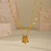 Triple Hoop Pendant Necklace Stainless Steel Mixed Color Zircon Adjustable Clavicle Chain Light Luxury Jewelry For Women_ipsvogv.com