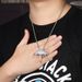 Men And Women's Jewelry Hip Hop Umbrella Pendant Necklace - Trendy Cubic Zirconia Charm With 14K Plated Chain Umbrella Zircon Pendant Personality_ipsvogv.com