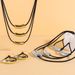 Jewelry Cylindrical Black Rope Necklace Set Personality Simple Three Layer Clavicle Chain Jewelry_ipsvogv.com