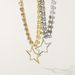 N11348 Fashionable and Personalized Double Rowed Five pointed Star Sparkling Water Diamond Necklace_ipsvogv.com