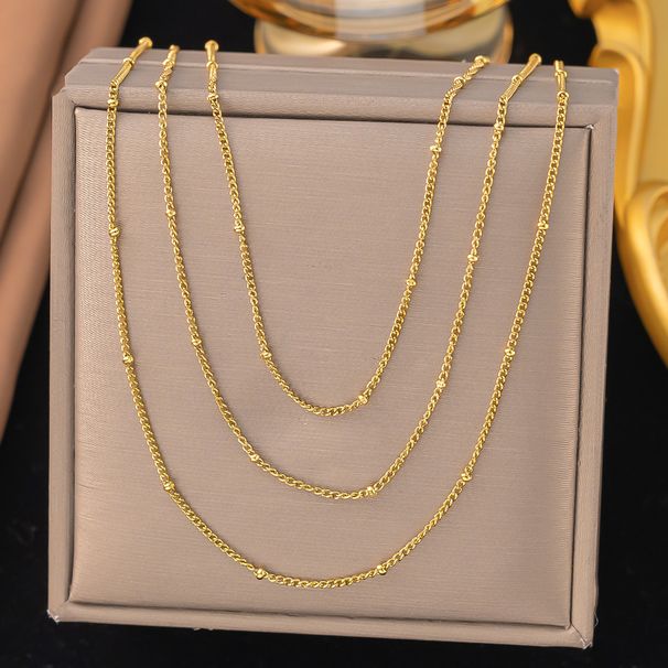 Titanium Steel Temperament, Light Luxury, Bare Chain, Exquisite And Colorfast Necklace Women, Versatile, Fashionable,_ipsvogv.com