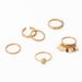 New Bohemian Style 6-piece Set With Diamond Leaf Ring And Open Hand Decoration Combination_ipsvogv.com