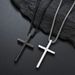 hot selling stainless steel men's Bible verse cross necklace versatile high end sense does not fade side engraving_ipsvogv.com