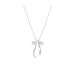 S Pure Silver Ribbon Bow Necklace For Women Korean Style Ins Sweet Glossy Line Niche Design Clavicle Chain_ipsvogv.com