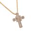 Unisex hot selling cross full diamond pendant hip hop trendsetter copper inlaid zircon necklace popular jewelry_ipsvogv.com