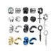 Stainless Steel Earrings Magnet Ear Clip Earrings Cross Earring Leaf Set_ipsvogv.com