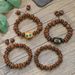 New Chinese Style Handmade Natural Real Coffee Bean Bracelet Elastic Sandalwood Coconut Chips Wood Splicing Woven Hand Jewelry Bracelet For Women_ipsvogv.com