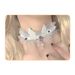 Dark Style Gothic Girl Angel Wings Lace Women Rivet Niche Lolita Necklace Cross Choker_ipsvogv.com