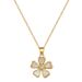 Titanium Steel 【 】 Flower Real Shell Light Luxury Temperament Gorgeous Full Diamond Necklace Women's Versatile 【 】_ipsvogv.com