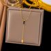 Miimalist Ad Luxurious Y-shaped Titaium Steel Ecklace For Wome, 2023 Summer Ew Item, Iche Desig, Collarboe_ipsvogv.com