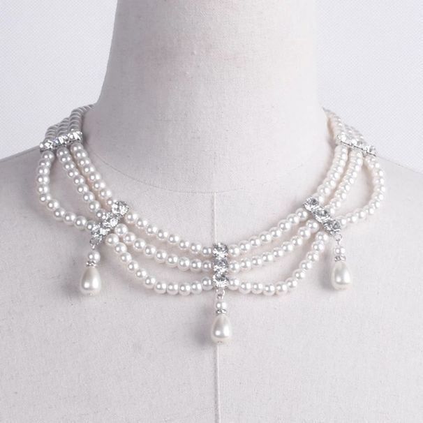 Minimalist Pearl Necklace, Versatile Sweater Chain, Multi-layer Temperament, Bride Gift, Internet Celebrity Collarbone_ipsvogv.com