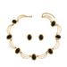Gong Tingfeng Women's Earring Necklace Set with Light Luxury Inlay Design and High Grade Clavicle Chain_ipsvogv.com