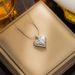 Necklace, Female Internet Celebrity, Love Heart, Micro Inlaid Zircon Necklace, Fashionable And Personalized Heart-shaped_ipsvogv.com