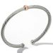 Stainless Steel Bracelet Titanium Steel Wire Rope Two Color Open Bracelet_ipsvogv.com