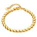 Women's Jewelry Fashion Simple Bracelet Female Stainless Steel High Grade Plain Chain All Match Gold Plated Titanium Steel Jewelry_ipsvogv.com