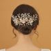 Women's Jewelry Pearl Hair Comb Bridal Hair Accessory With Rhinestones For Wedding Updo Hairstyles - Handcrafted Floral Design_ipsvogv.com