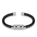 Fashion Korean Edition Jewelry Gold Black Rotating Titanium Steel Buckle Leather Men's Adjustable Bracelet_ipsvogv.com