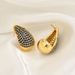 Style Water Drop Earrings Light Luxury Female Temperament Fashion Inlaid Zirconium Earrings_ipsvogv.com