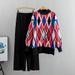 Women's autumn and winter fashion loose large size wide-leg pants two-piece set_ipsvogv.com
