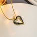 Hot Selling titanium steel plated real gold snake bone chain Love necklace enamel drop oil Diamond European and American temperament love pendant_ipsvogv.com