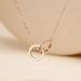 S925 sterling silver full zirconium double ring necklace female high end design Mobius ring clavicle chain light luxury simple_ipsvogv.com