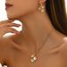 Minimally designed new Forest college style women's necklace earring set, niche inlaid zircon earrings, long collarbone_ipsvogv.com