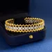 Italy Hollow Clover Designer Bangle Bracelet For Women Sier Bling Lace Sparkling Dia Gold Plated Retro Vintage C_ipsvogv.com