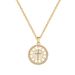 Round 【 】 Cross Light Luxury Charm Gorgeous Full Diamond Necklace Women's Versatile Clavicle Titanium Steel Chain 【 】_ipsvogv.com