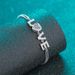 Pure Silver Female Plating PT950 Valentine's Day Gift Mosang Stone Bracelet LOVE Handpiece_ipsvogv.com