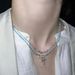 Cool Girl Style Crystal Bead Cross Necklace For Women, Light Luxury, Niche, Layered Collarbone Chain, High-end_ipsvogv.com