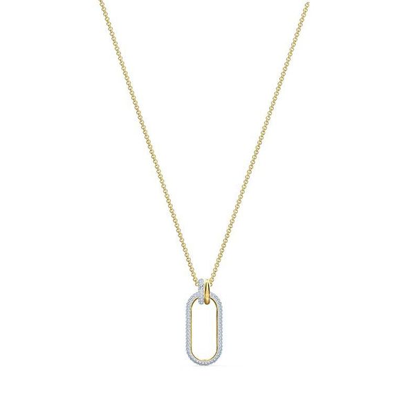 Gold Interlocking Necklace Female Elements Crystal Clavicle Sweater Chain Female_ipsvogv.com