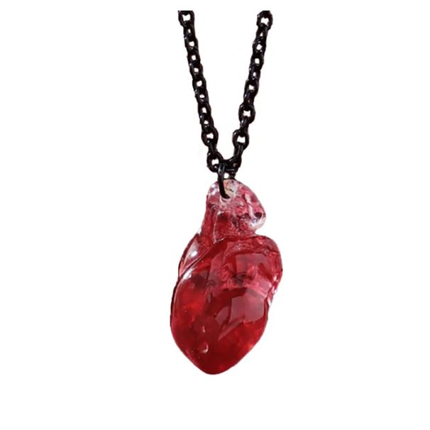 Fashionable New Resin Heart Organ Necklace, Female Creative Exaggerated Halloween Pendant_ipsvogv.com