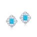 Atmospheric Ice Flower Cut High Carbon Diamond Earrings S925 Silver Inlaid Aquamarine Colored Gemstone Earrings Versatile_ipsvogv.com