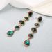 American Baroque style women's personality, long style, temperament, diamond inlaid design, earrings, colored diamonds,_ipsvogv.com