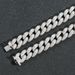 Unisex Hip Hop 12mm Bubble Chain Cuban Chain 4 Rows Of Zircon Rose Gold Men And Women Hip Hop Simple Trend Necklace_ipsvogv.com