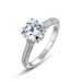 Four Claw Inlaid Brilliant Moissanite Ring S925 Silver Full Inlaid Colored Gemstone Engagement Ring_ipsvogv.com