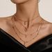 Women's full diamond six pointed star pendant necklace Multi layer hip hop retro rhinestone shell necklace_ipsvogv.com