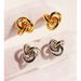 Women's Jewelry Line Knotted Three Ring Three Dimensional Design Commuter Earrings Geometric Hollow Personality Metal Earrings_ipsvogv.com