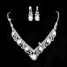 Ladies' Jewelry COPPER GLOW - Zircon Bridal Jewelry Set (Necklace & Earrings, Wedding Banquet Accessories)_ipsvogv.com