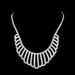 Women's Bridal Jewelry Set - Shiny Diamond Necklace & Earrings, Sterling Silver Wedding Jewelry_ipsvogv.com