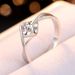 S925 Sterling Silver Ring For Women Platinum Moissanite Ring Angel Kiss Simulation Diamond Ring_ipsvogv.com