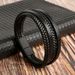 new leather hand woven bracelet men's magnet buckle stainless steel bracelet jewelry women's_ipsvogv.com